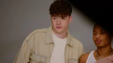 H&M Loose Fit Denim Worker Jacket worn by Sam as seen in Simon Cowell: The Next Act (S01E06)