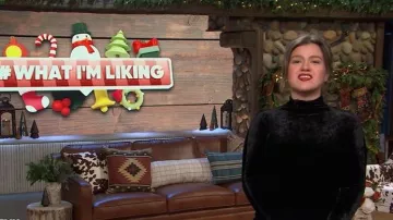 Alaia Ruched Velvet Maxi Dress worn by Kelly Clarkson as seen in The Kelly Clarkson Show on December 17, 2025