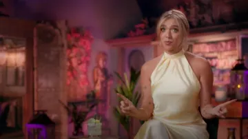 Zara Halter Midi Dress worn by Audrey Lingle as seen in Vanderpump Rules (S12E02)