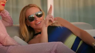Versace VE2242 Rectangular Sunglasses worn by Heather Gay as seen in The Real Housewives of Salt Lake City (S06E14)