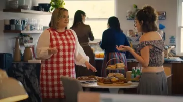 Tory Burch Basketweave Shirt Dress worn by Tallulah (Odessa A'zion) as seen in I Love LA (S01E07)