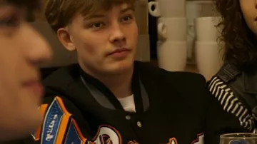 Simon Cowell The Next Act S01 Black Varsity Jacket as seen in Simon Cowell: The Next Act