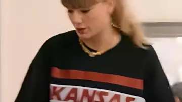 The End of an Era Taylor Swift Black Sweatshirt worn by Self (Taylor Swift) as seen in Taylor Swift | The Eras Tour | The End of an Era (S01)