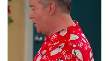 The Thundermans Undercover S01 Chris Tallman Santa Shirt worn by (Chris Tallman) in The Thundermans: Undercover (S01)