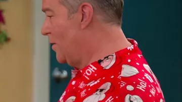 The Thundermans Undercover Chris Tallman Santa Shirt as seen in The Thundermans: Undercover (S01E26)