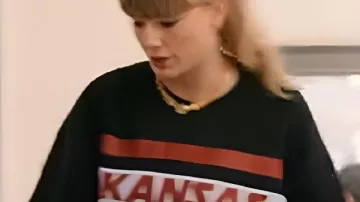 Taylor Swift The End of an Era Black Sweatshirt worn by Self (Taylor Swift) as seen in Taylor Swift | The Eras Tour | The End of an Era (S01)