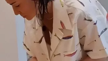 Fish Print Top worn by (Bronwyn Newport) as seen in The Real Housewives of Salt Lake City (S06)