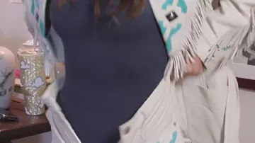 The Kardashians S7 Khloe Kardashian Fringed Leather Jacket