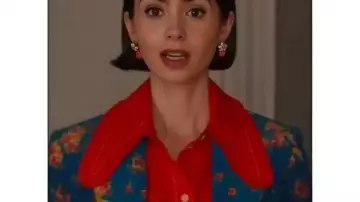 Emily In Paris S5 Lily Collins Floral Print Blazer worn by Emily Cooper (Lily Collins) in Emily in Paris (S05)