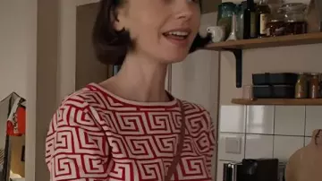 Emily in Paris S5 Emily Cooper Geometric Print Top