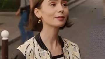 Emily in Paris Season 5 Emily Cooper Bomber Jacket worn by Emily Cooper (Lily Collins) in Emily in Paris (S05)