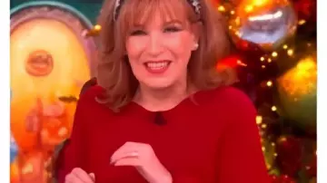 The View Joy Behar Red Sweatshirt worn by Joy Behar as seen in The View