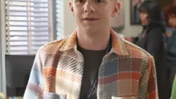 Abbott Elementary Season 5 Chris Perfetti Plaid Shirt Jacket worn by Jacob Hill (Chris Perfetti) in Abbott Elementary