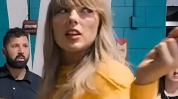 The End of an Era Taylor Swift Yellow Sweatshirt worn by Self (Taylor Swift) as seen in Taylor Swift | The Eras Tour | The End of an Era (S01)