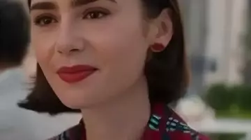 Emily In Paris S05 Lily Collins Plaid Print Blazer worn by Emily Cooper (Lily Collins) as seen in Emily in Paris (S05)