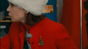 Elsbeth S03 Elsbeth Tascioni Red Button Down Coat worn by Elsbeth Tascioni (Carrie Preston) as seen in Elsbeth (S03)