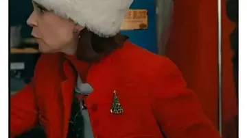 Elsbeth S03 Carrie Preston Red Button Down Coat worn by Kaya Blanke (Carra Patterson) in Elsbeth (S03)