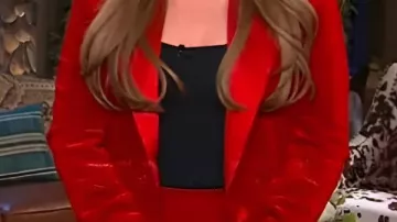 The Kelly Clarkson Show 2025 Kelly Clarkson Red Velvet Blazer