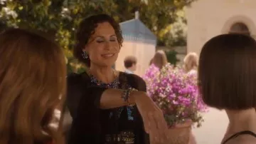 Philippe Ferrandis Sofia Flower Cuff worn by Princess Jane (Minnie Driver) as seen in Emily in Paris (S05E01)