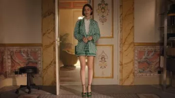Aquazarra Sundance Platforms worn by Emily Cooper (Lily Collins) as seen in Emily in Paris (S05E01)
