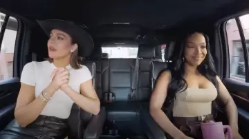 House Of Cb Audette Structured Cotton Twill Corset worn by Malika Haqq as seen in The Kardashians(S07E09)