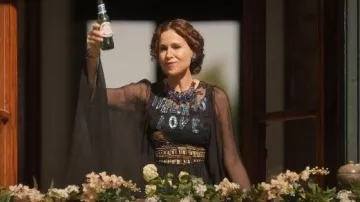 Philippe Ferrandis Sofia Clip Earrings worn by Princess Jane (Minnie Driver) as seen in Emily in Paris (S05E01)