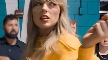 The End of an Era 2025 Taylor Swift Yellow Sweatshirt worn by Self (Taylor Swift) in Taylor Swift | The Eras Tour | The End of an Era