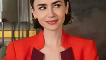 Two Tone Blazer worn by Emily Cooper (Lily Collins) as seen in Emily in Paris (S05)