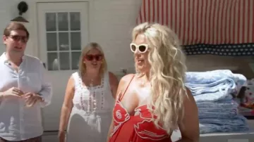 Farm Rio Red fish Top Maxi Dress worn by Madison LeCroy as seen in Southern Charm(S11E05)