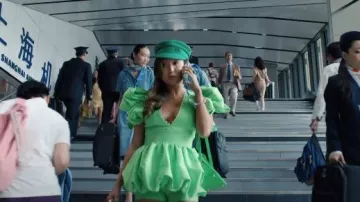 Celia B Willem Top in Green worn by Mindy Chen (Ashley Park) as seen in Emily in Paris (S05E01)