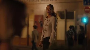 Emporio Armani Wool Jacket worn by Geneviève (Thalia Besson) as seen in Emily in Paris (S05E01)
