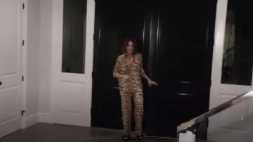 Skims Tiger Stripe Pajamas worn by Khloé Kardashian as seen in The Kardashians(S07E09)