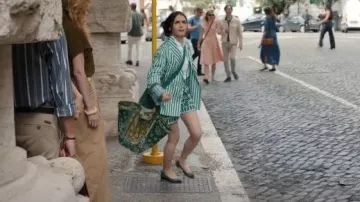 Call It by Your Name Quilted Maxi Love Cabas Tote worn by Emily Cooper (Lily Collins) as seen in Emily in Paris (S05E01)