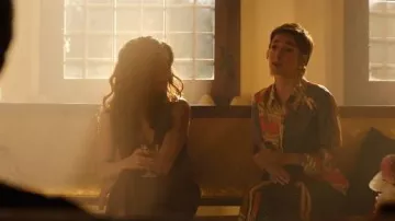 Zara Floral Print Belted Shirtdress worn by Madeline (Kate Walsh) as seen in Emily in Paris (S05E01)