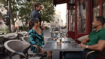 Maison Ernest Cage Booties worn by Mindy Chen (Ashley Park) as seen in Emily in Paris (S05E01)