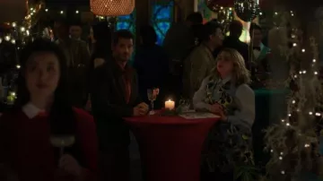 Stine goya Sleeveless V-Neck Short Dress worn by Kate (Mae Whitman) as seen in Twelve Dates 'Til Christmas (S01E04)