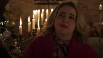 Hobbs London Carine Wool Coat worn by Kate (Mae Whitman) as seen in Twelve Dates 'Til Christmas (S01E05)