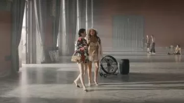 Francesco Russo Black Slingback Leather Flats worn by Emily Cooper (Lily Collins) as seen in Emily in Paris (S05E02)