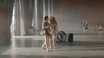 Francesco Russo Black Slingback Leather Flats worn by Emily Cooper (Lily Collins) as seen in Emily in Paris (S05E02)