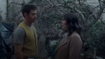 Max and Co Belted Wool Coat worn by Laura (Lucy Eaton) as seen in Twelve Dates 'Til Christmas (S01E05)