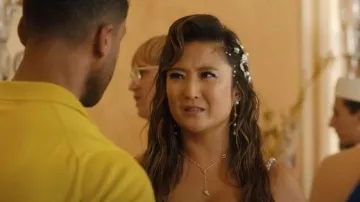 Graedance Silver Y Chain Necklace worn by Mindy Chen (Ashley Park) as seen in Emily in Paris (S05E02)