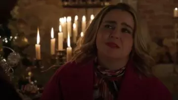 Rixo Marigold Midi Dress worn by Kate (Mae Whitman) as seen in Twelve Dates 'Til Christmas (S01E05)