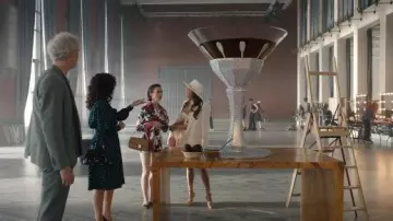 Rene Caovilla White Trigold Symphony Three Toned Sandal 105 worn by Mindy Chen (Ashley Park) as seen in Emily in Paris (S05E02)