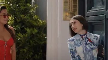 Malfroy Silk Headband worn by Emily Cooper (Lily Collins) as seen in Emily in Paris (S05E02)