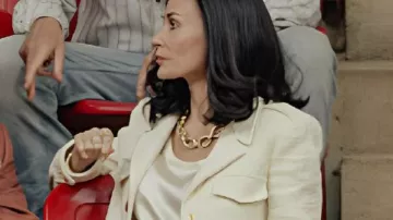 Landman S02 Demi Moore Tweed Cropped Jacket worn by Cami Miller (Demi Moore) as seen in Landman (S01E10)