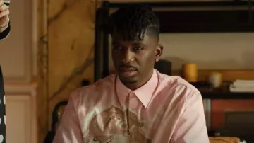 Msgm X Luke Edward Hall Illustration Style Print Shirt worn by Julien (Samuel Arnold) as seen in Emily in Paris (S05E03)