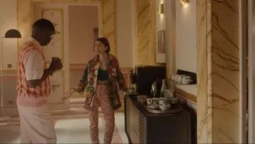 Versace High Waisted Pant worn by Emily Cooper (Lily Collins) as seen in Emily in Paris (S05E03)