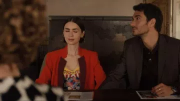 Aurelie Bidermann Positano Hoops in Green worn by Emily Cooper (Lily Collins) as seen in Emily in Paris (S05E03)