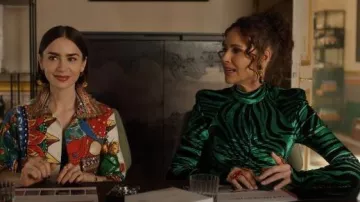 Philosophy di Lorenzo Serafini Sheath Dress worn by Princess Jane (Minnie Driver) as seen in Emily in Paris (S05E03)