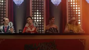 Mary Katrantzou Resort 2026 Look 2 worn by Sofia Sideris (Melia Kreiling) as seen in Emily in Paris (S05E03)